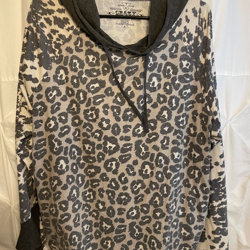 Crazy 8 Charcoal Animal Print Hoodie